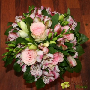 Bouquet demoiselle rose pastel
