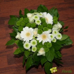 Bouquet demoiselle blanc et vert