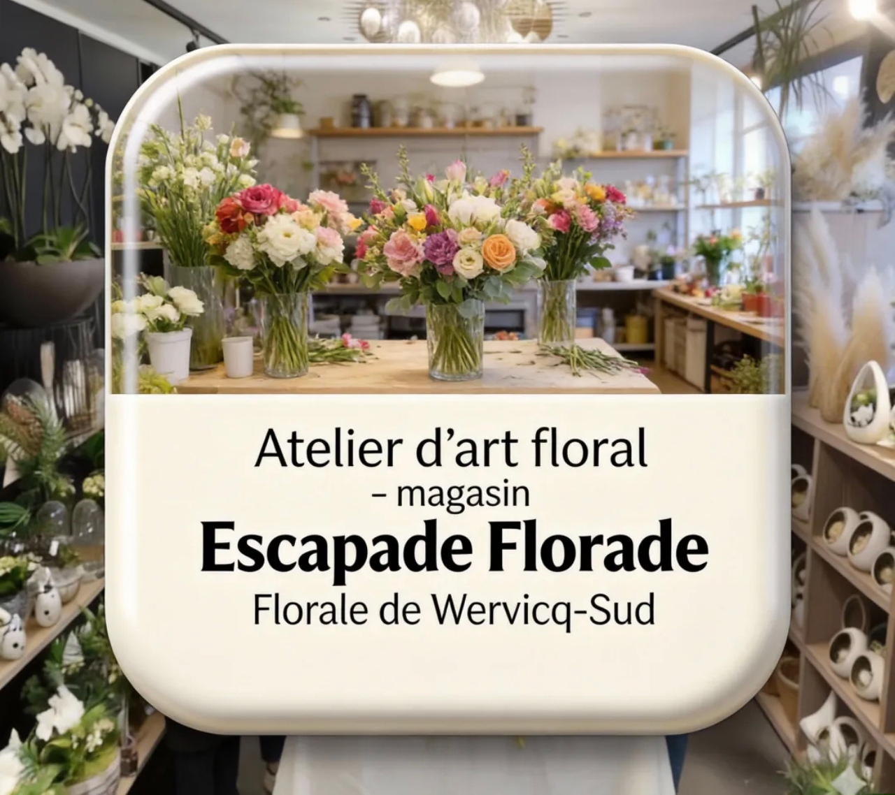 cours d'art floral chez Escapade Florale by Sam à Wervicq-Sud