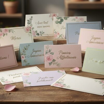 Carte Message Escapade Florale vous propose un mot personnalisé pour accompagne vos bouquets de fleurs